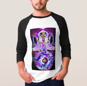 The Infinite Self and the Wheel of Life Men's Raglan T-shirt