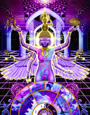 The Infinite Self and the Wheel of Life 20 x 24 Metal Print