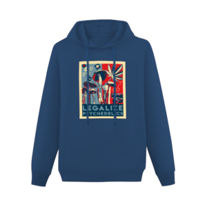 Legalize Psychedelics Unisex Blue Hoodie