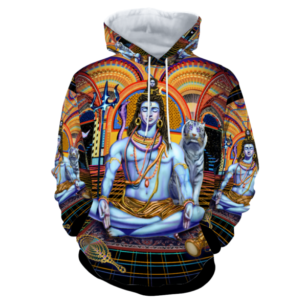 Shiva Thick Hoodie Unisex All Over Print - Image 3