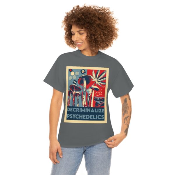 Decriminalize Psychedelics Unisex Cotton Tee 8 Color Options - Image 66