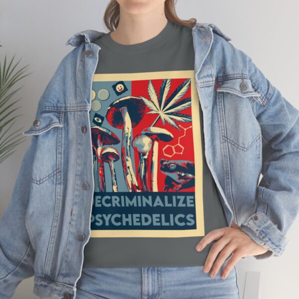 Decriminalize Psychedelics Unisex Cotton Tee 8 Color Options - Image 70