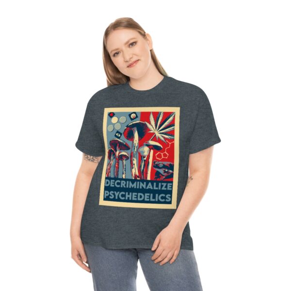 Decriminalize Psychedelics Unisex Cotton Tee 8 Color Options - Image 58