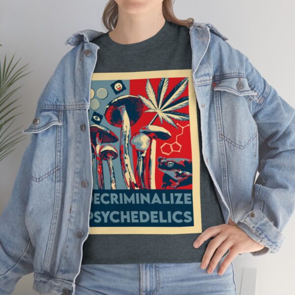 Decriminalize Psychedelics Unisex Cotton Tee 8 Color Options - Image 61