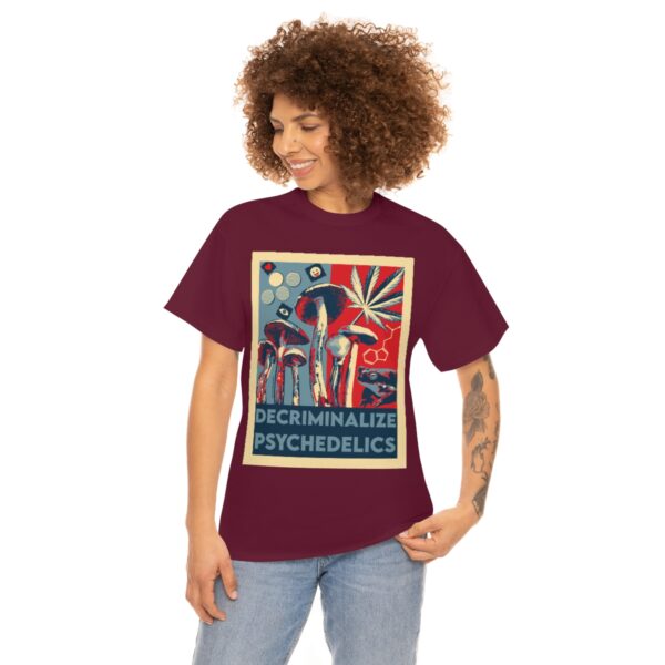 Decriminalize Psychedelics Unisex Cotton Tee 8 Color Options - Image 39
