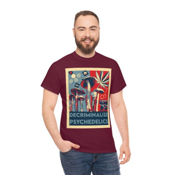 Decriminalize Psychedelics Unisex Cotton Tee 8 Color Options - Image 41