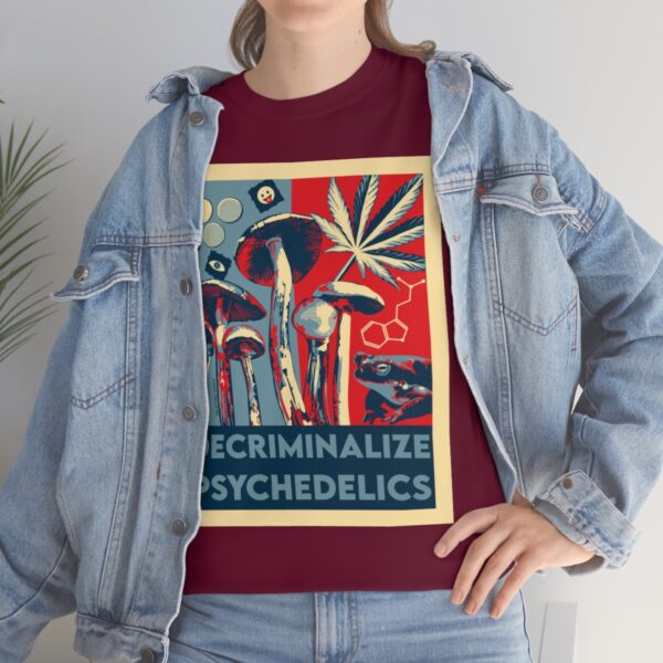 Decriminalize Psychedelics Unisex Cotton Tee 8 Color Options - Image 43