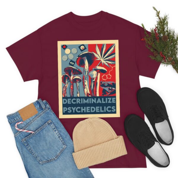 Decriminalize Psychedelics Unisex Cotton Tee 8 Color Options - Image 44