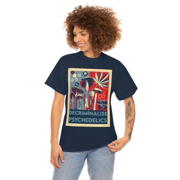 Decriminalize Psychedelics Unisex Cotton Tee 8 Color Options - Image 84
