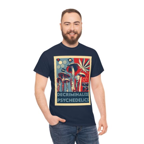 Decriminalize Psychedelics Unisex Cotton Tee 8 Color Options - Image 86
