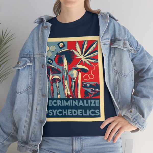 Decriminalize Psychedelics Unisex Cotton Tee 8 Color Options - Image 88