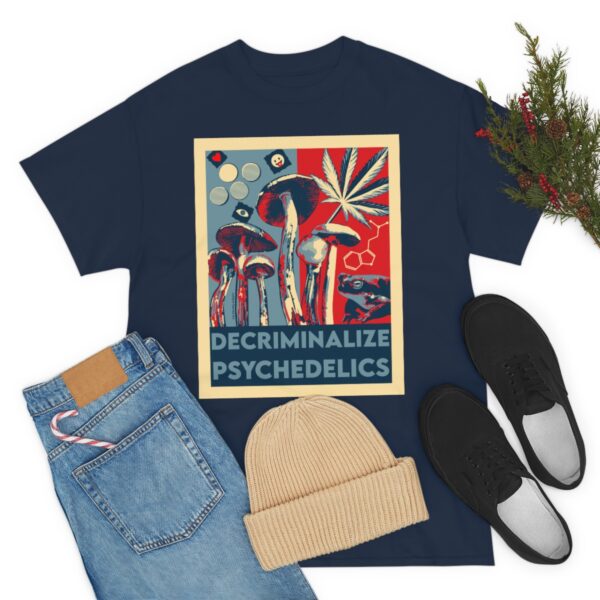 Decriminalize Psychedelics Unisex Cotton Tee 8 Color Options - Image 89