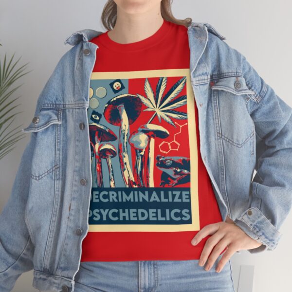 Decriminalize Psychedelics Unisex Cotton Tee 8 Color Options - Image 106