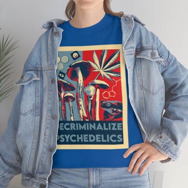 Decriminalize Psychedelics Unisex Cotton Tee 8 Color Options - Image 79