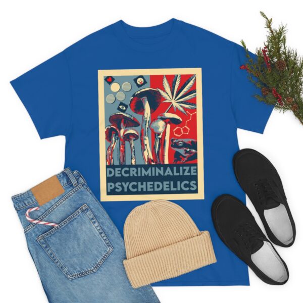 Decriminalize Psychedelics Unisex Cotton Tee 8 Color Options - Image 80