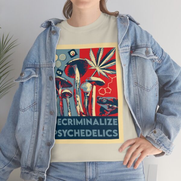 Decriminalize Psychedelics Unisex Cotton Tee 8 Color Options - Image 25