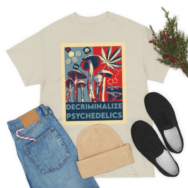 Decriminalize Psychedelics Unisex Cotton Tee 8 Color Options - Image 26