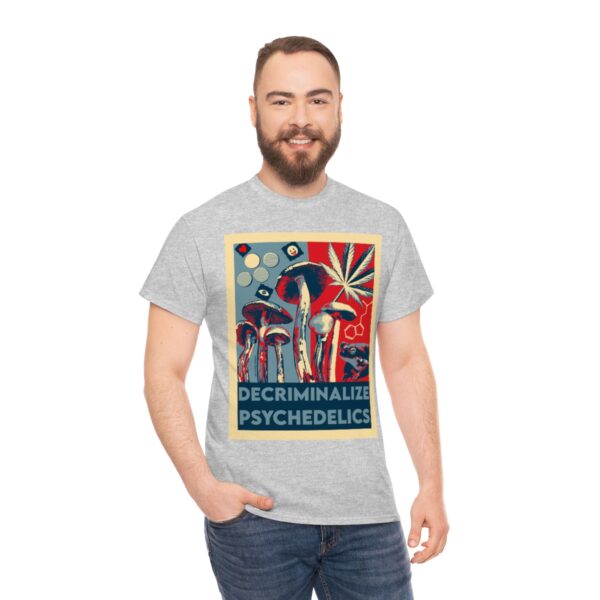 Decriminalize Psychedelics Unisex Cotton Tee 8 Color Options - Image 32