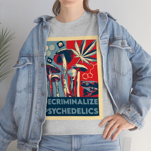Decriminalize Psychedelics Unisex Cotton Tee 8 Color Options - Image 34