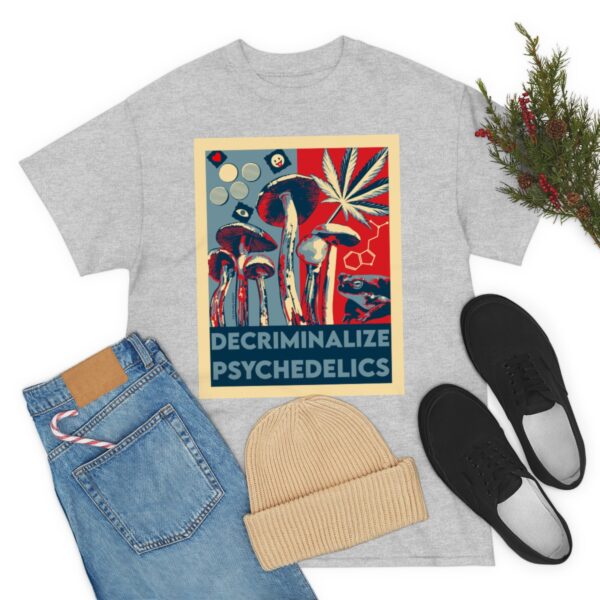 Decriminalize Psychedelics Unisex Cotton Tee 8 Color Options - Image 35