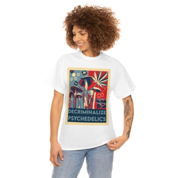 Decriminalize Psychedelics Unisex Cotton Tee 8 Color Options - Image 12