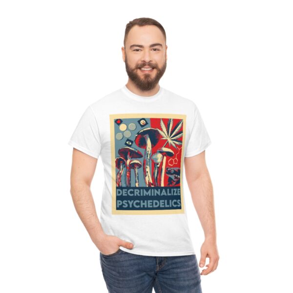 Decriminalize Psychedelics Unisex Cotton Tee 8 Color Options - Image 14