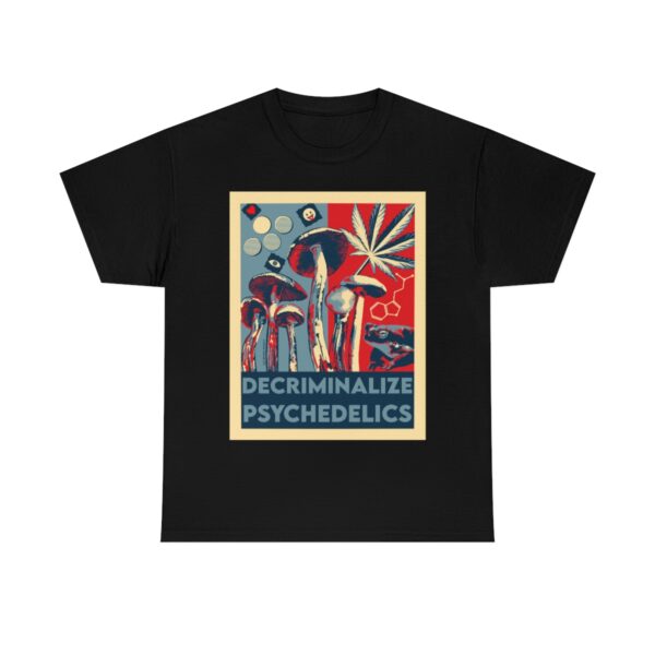 Decriminalize Psychedelics Unisex Cotton Tee 8 Color Options - Image 2