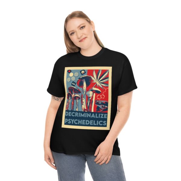 Decriminalize Psychedelics Unisex Cotton Tee 8 Color Options - Image 4