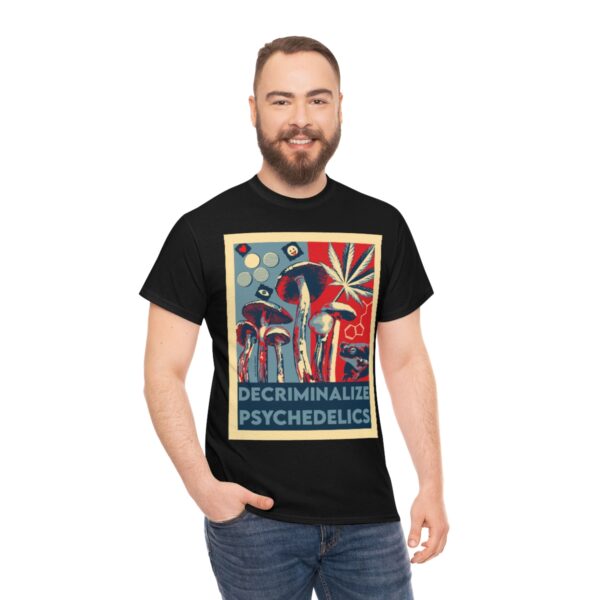 Decriminalize Psychedelics Unisex Cotton Tee 8 Color Options - Image 5