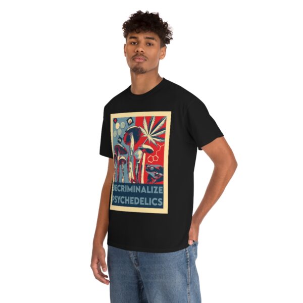 Decriminalize Psychedelics Unisex Cotton Tee 8 Color Options - Image 6