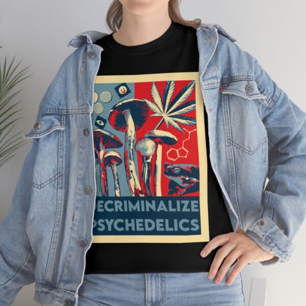 Decriminalize Psychedelics Unisex Cotton Tee 8 Color Options - Image 7