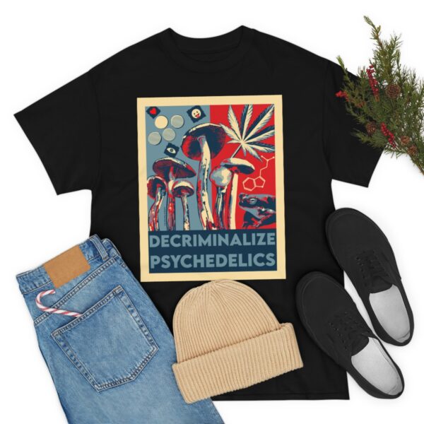 Decriminalize Psychedelics Unisex Cotton Tee 8 Color Options - Image 8