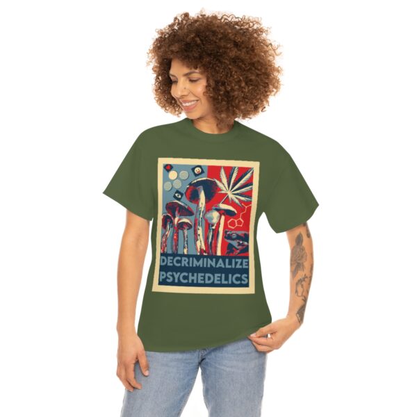 Decriminalize Psychedelics Unisex Cotton Tee 8 Color Options - Image 48
