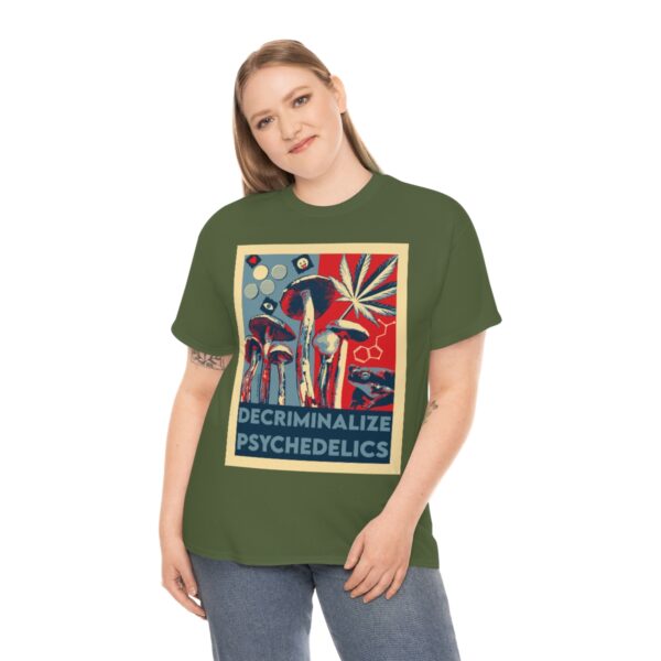 Decriminalize Psychedelics Unisex Cotton Tee 8 Color Options - Image 49