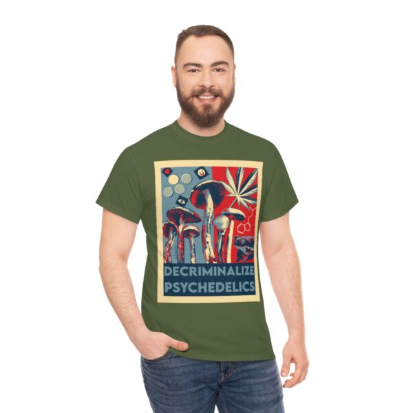 Decriminalize Psychedelics Unisex Cotton Tee 8 Color Options - Image 50
