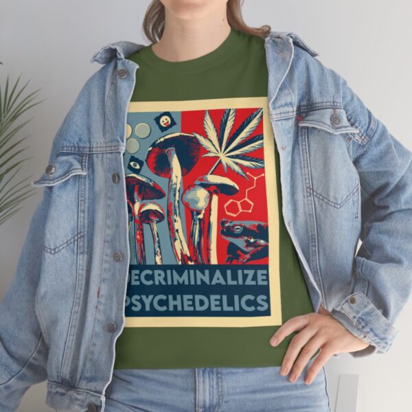 Decriminalize Psychedelics Unisex Cotton Tee 8 Color Options - Image 52