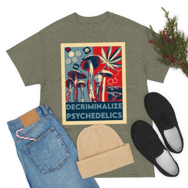 Decriminalize Psychedelics Unisex Cotton Tee 8 Color Options - Image 53