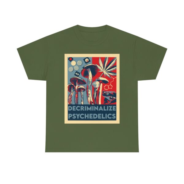 Decriminalize Psychedelics Unisex Cotton Tee 8 Color Options - Image 46