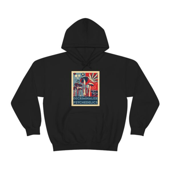 Decriminalize Psychedelics Unisex Hoodie 11 Color Options - Image 2