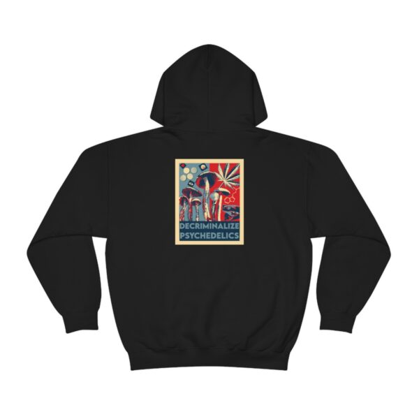Decriminalize Psychedelics Unisex Hoodie 11 Color Options - Image 3