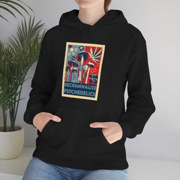 Decriminalize Psychedelics Unisex Hoodie 11 Color Options - Image 7