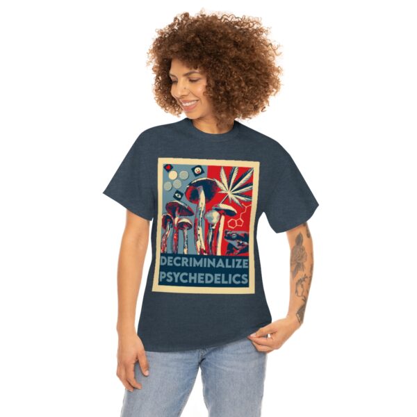 Decriminalize Psychedelics Unisex Cotton Tee 8 Color Options - Image 93