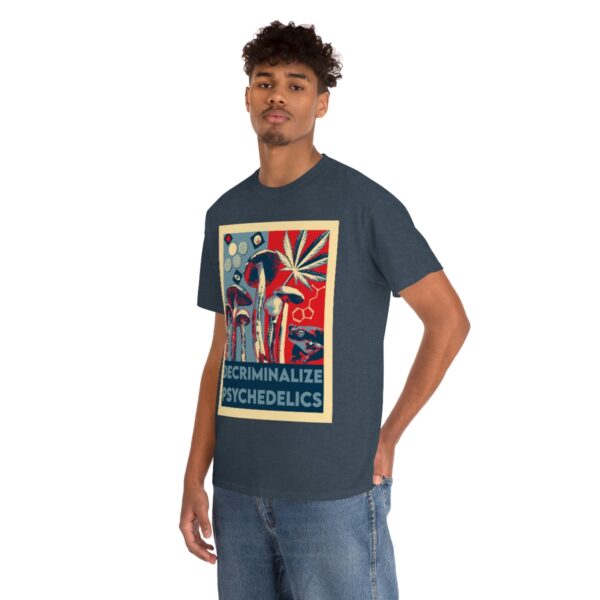 Decriminalize Psychedelics Unisex Cotton Tee 8 Color Options - Image 96