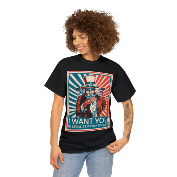 "I Want You to" Unisex Cotton Tee 8 Color Options - Image 3