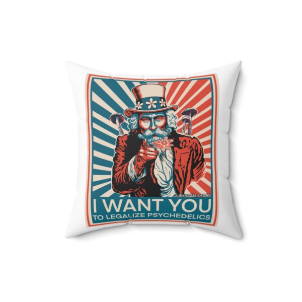 "I Want You To" Spun Polyester Square Pillow - Image 2