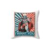 "I Want You To" Spun Polyester Square Pillow