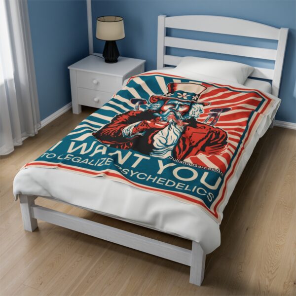 "I Want You To" Velveteen Plush Blanket - Image 4