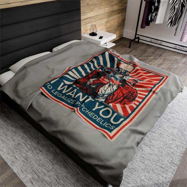 "I Want You To" Velveteen Plush Blanket - Image 5