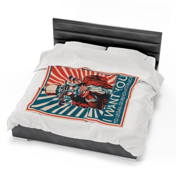 "I Want You To" Velveteen Plush Blanket - Image 6