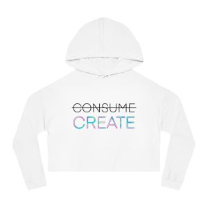 "Create" Women’s Cropped Hooded Sweatshirt